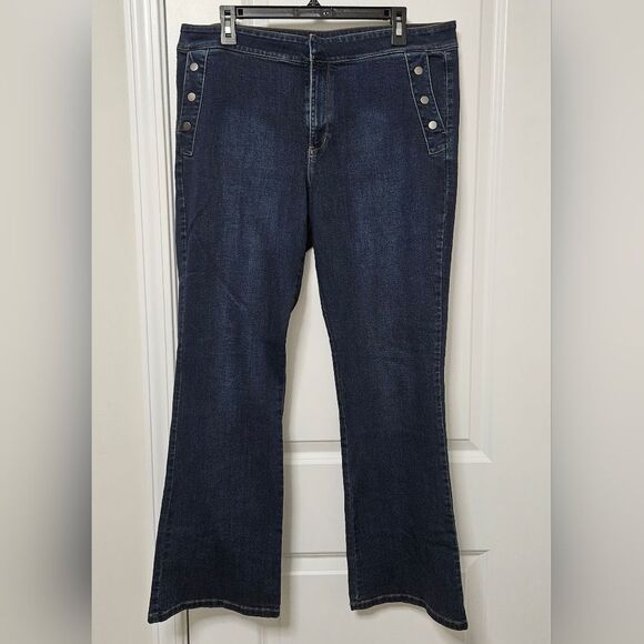 J Jill Jeans Women’s 16 (36x29.5) Blue York Bootcut Mid-Rise Stretch Denim GUC - Picture 1 of 8